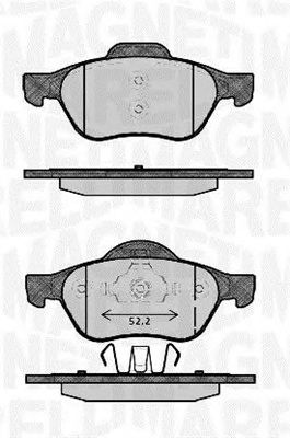 MAGNETI MARELLI 363916060384 -  Комплект тормозных колодок, дисковый тормоз